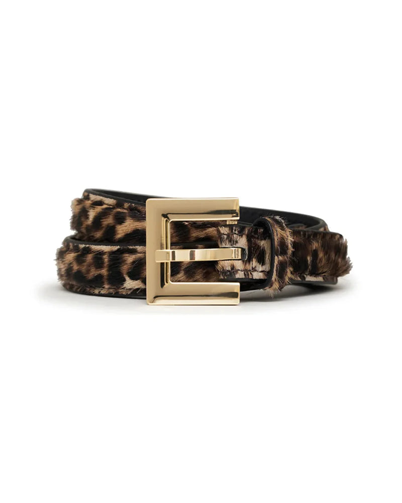 Anine Bing Nicola Belt - Leopard Calf Hair