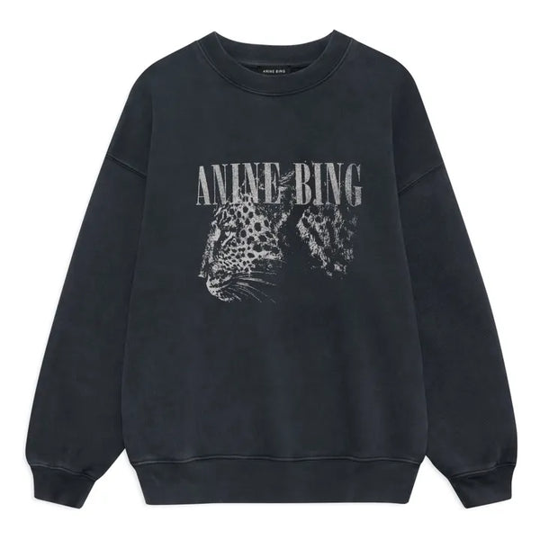 Anine Bing Spencer Sweatshirt Leopard - Washed