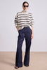 Apiece Apart Ari Cropped Turtle Cream & Black Stripe