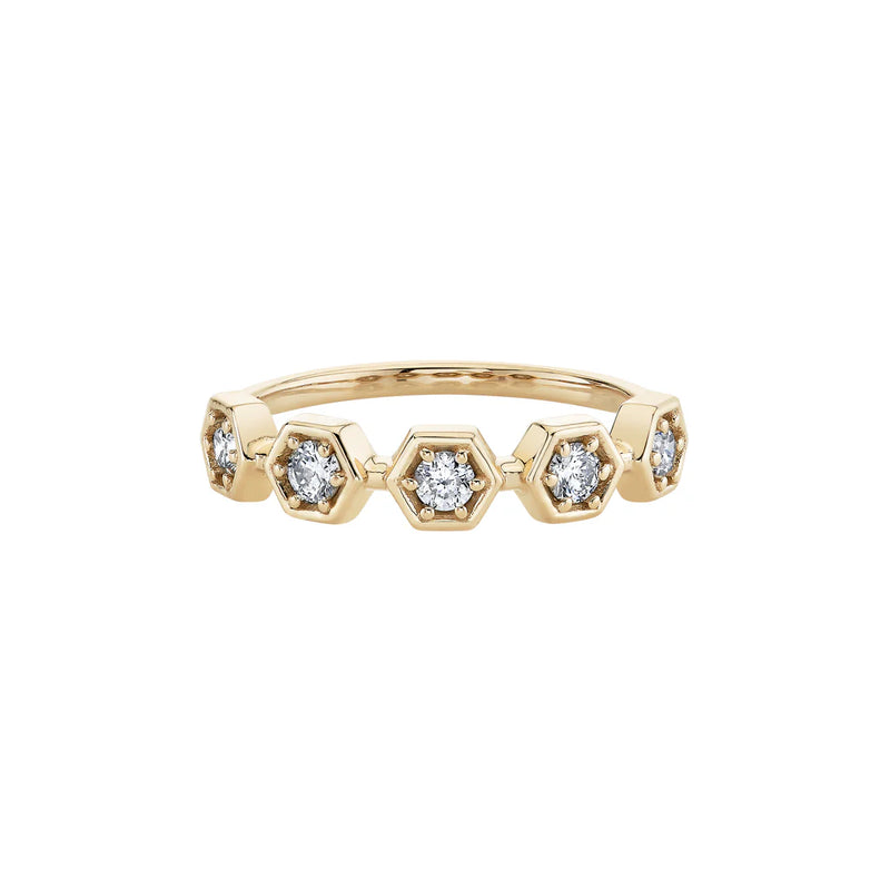 Ariel Gordon Jewelry Diamond Hex Demi Eternity Ring