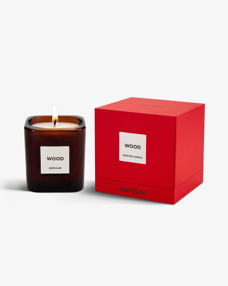 Assouline Library Scented Candle - Wood