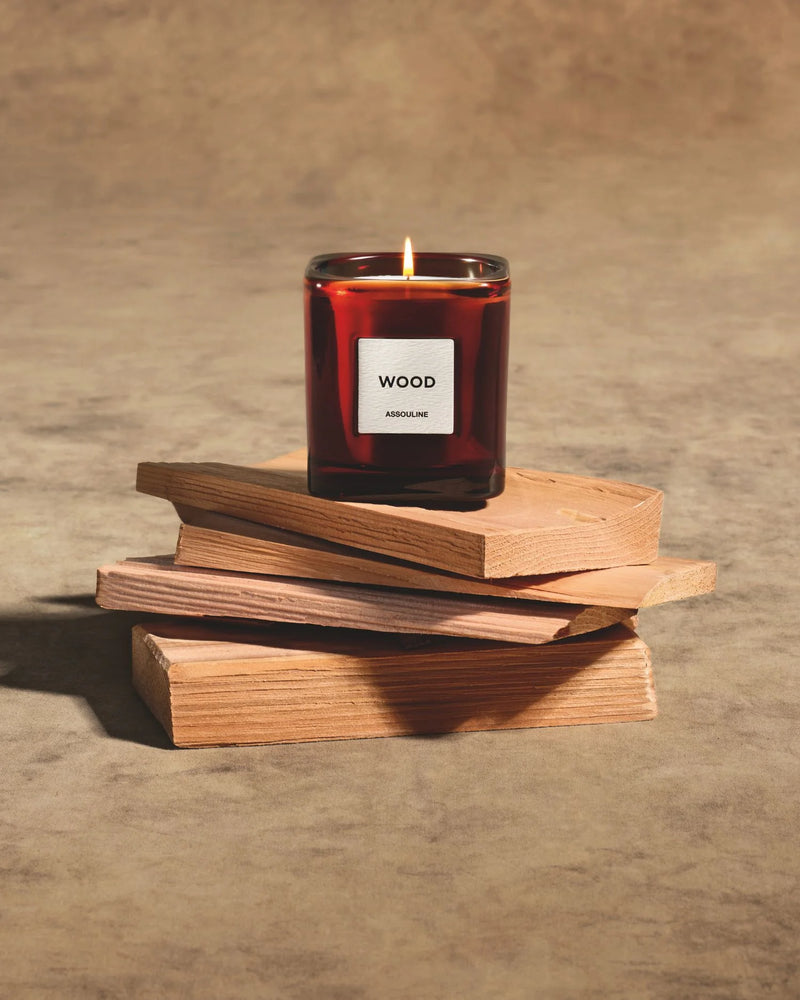 Assouline Library Scented Candle - Wood