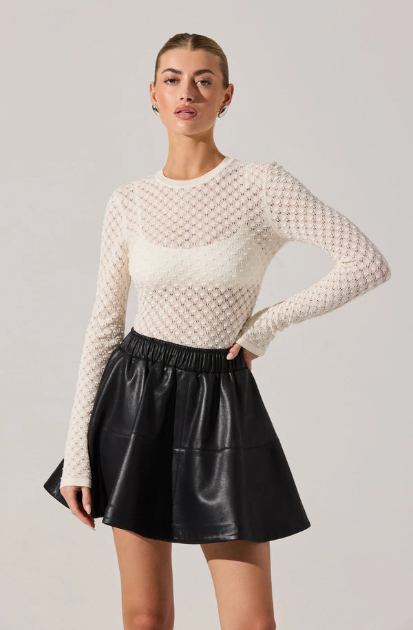 Astr The Label Dex Sweater Top Cream