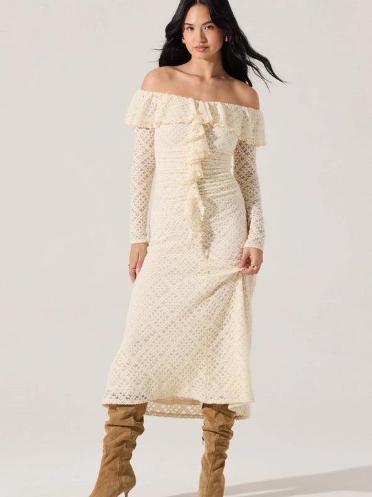 Astr The Label Dorian Dress Cream