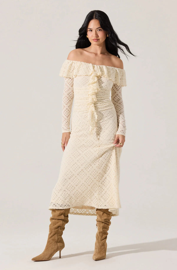 Astr The Label Dorian Dress Cream