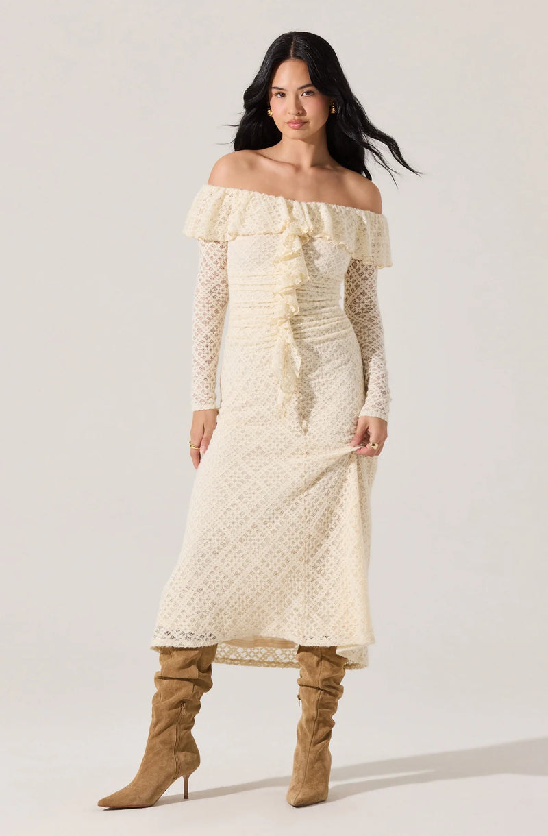 Astr The Label Dorian Dress Cream