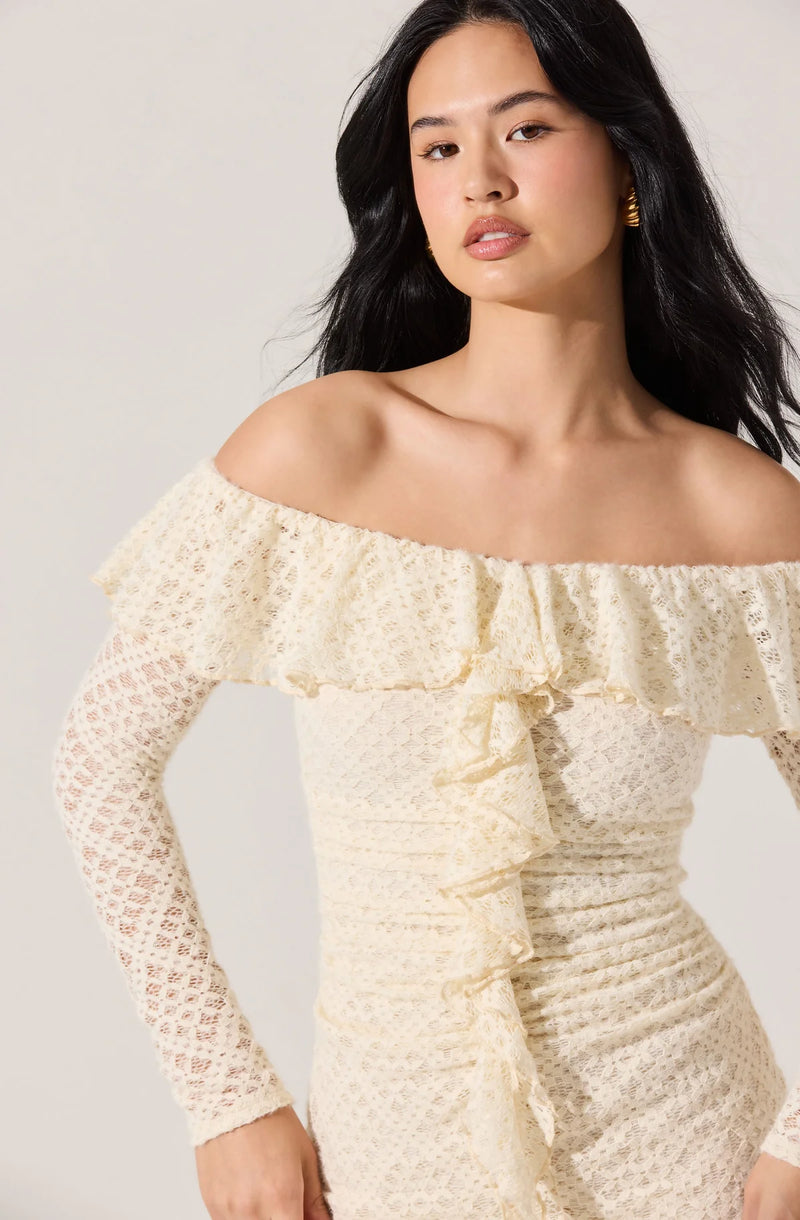 Astr The Label Dorian Dress Cream
