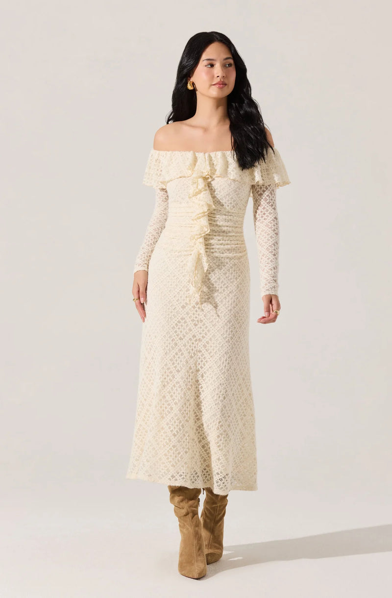 Astr The Label Dorian Dress Cream