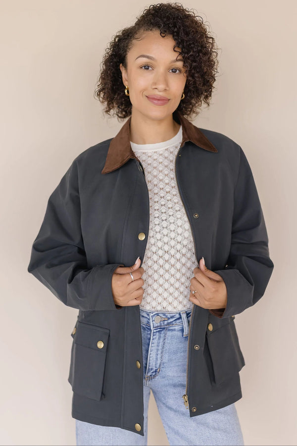 Astr The Label Rylan Jacket Navy