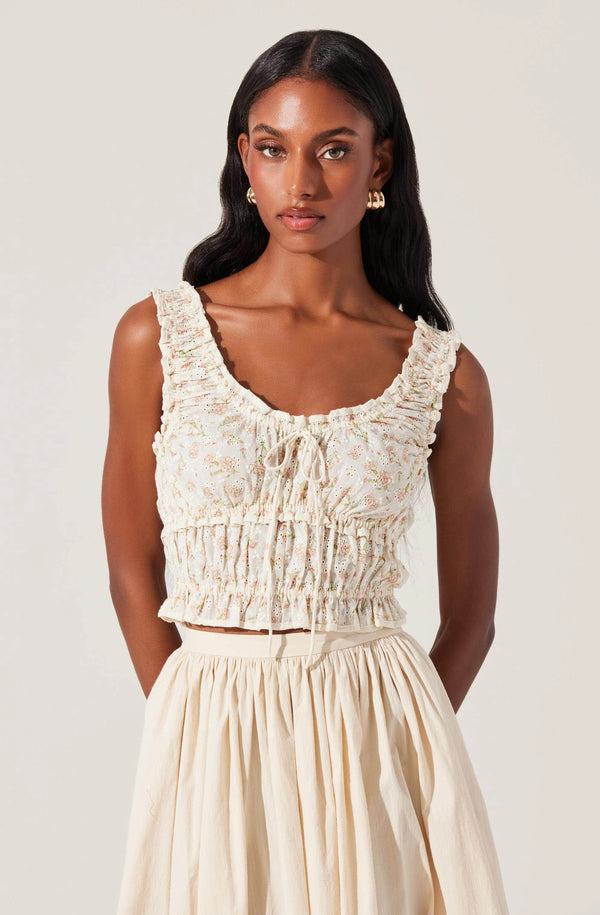 Astr the Label Kissel Top Cream Floral
