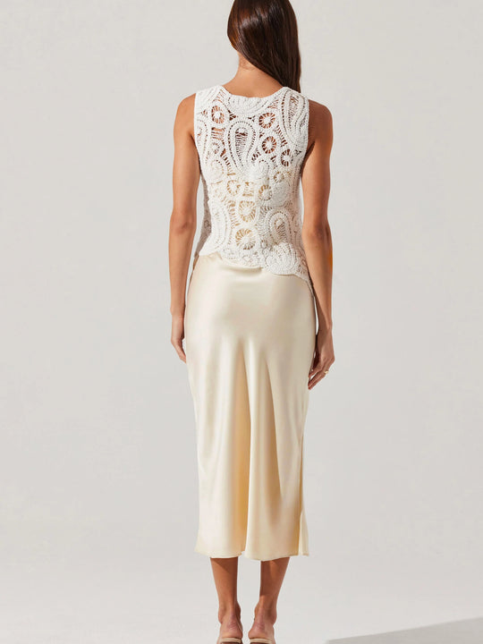 Astr the Label Martina Dress White Champagne
