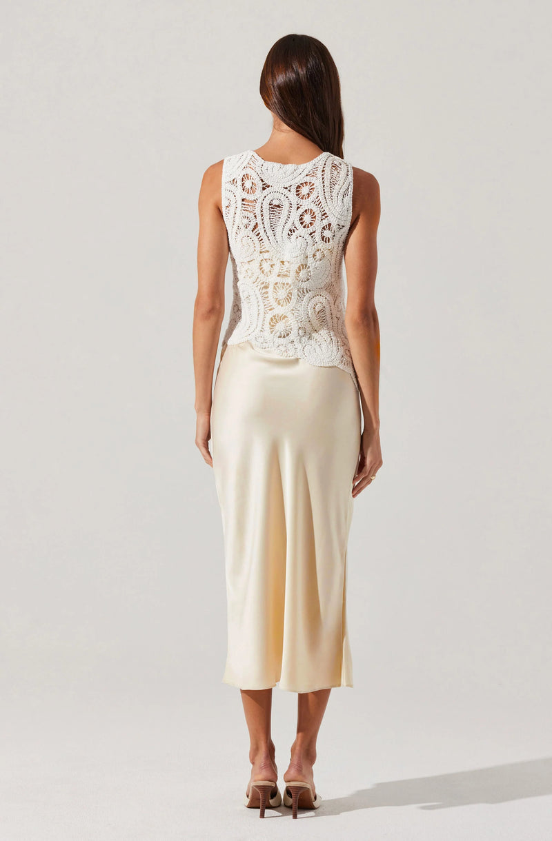 Astr the Label Martina Dress White Champagne