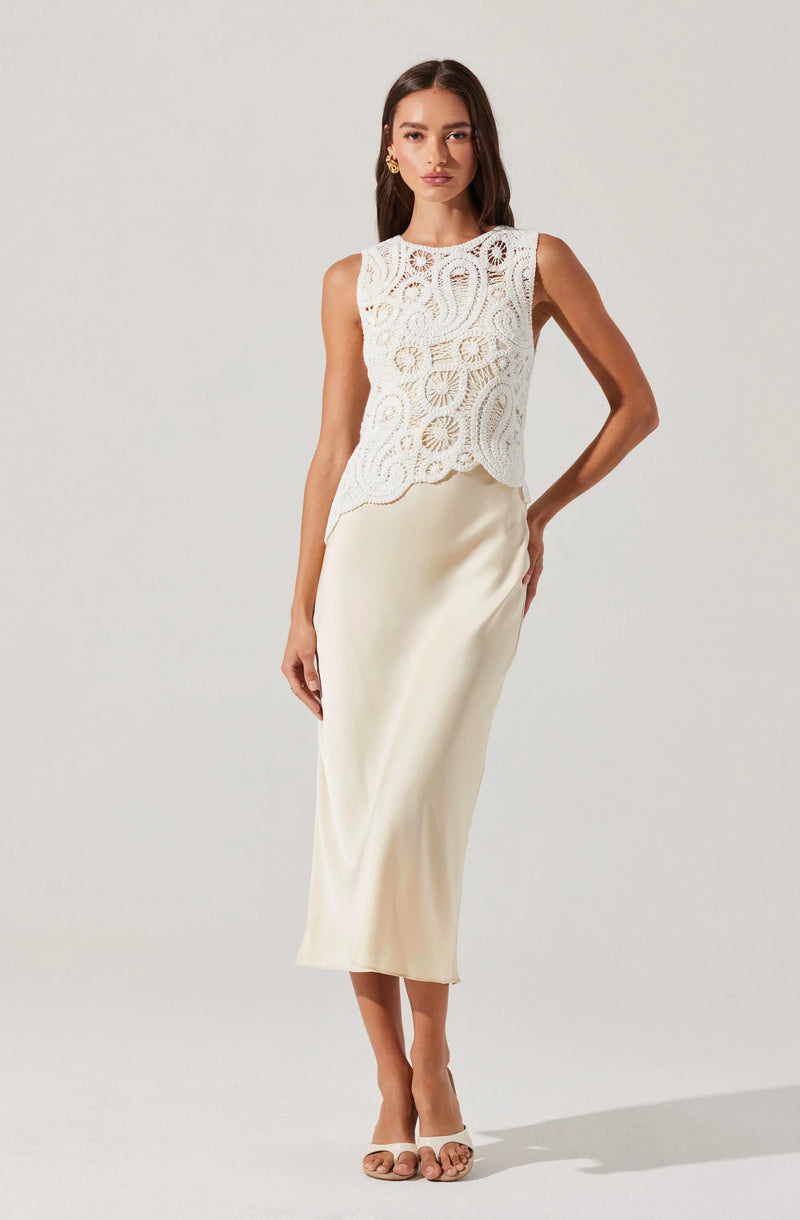 Astr the Label Martina Dress White Champagne