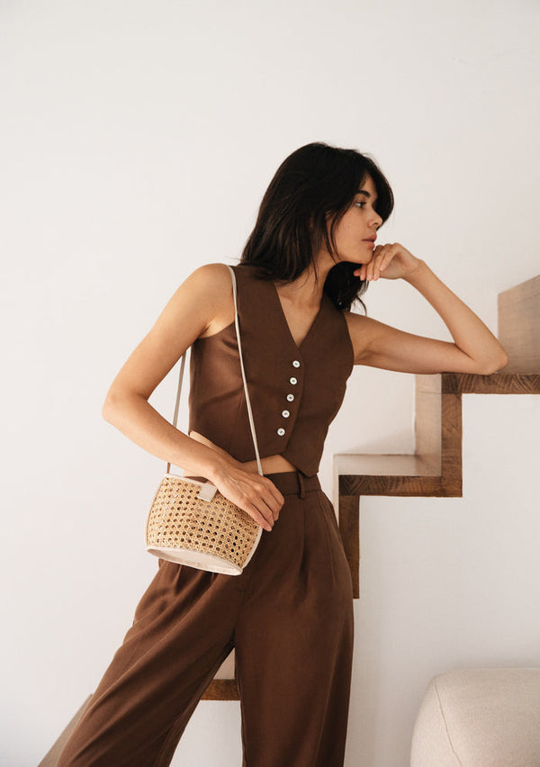Bembien Paola Crossbody - Cream Rattan