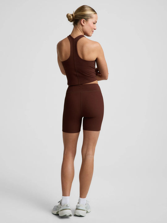 Beyond Yoga Impulse Ribbed High Neck Tank - Iced Mocha
