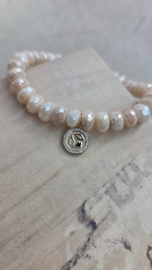 Sydney Evan Tiny Pave Luck And Protection Coin Charm