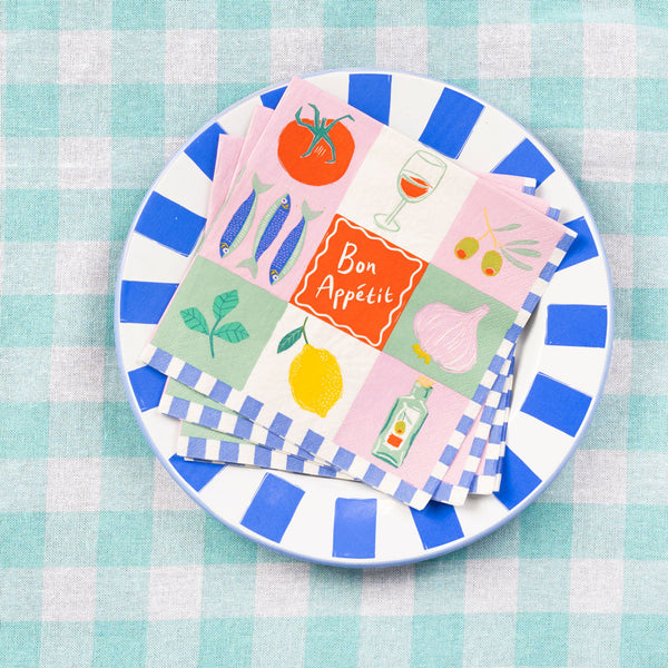 Talking Tables Bon Appetit Recycled Paper Napkins - 20 Pack