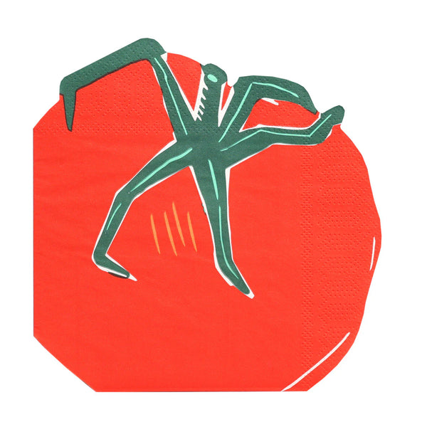 Talking Tables Bon Appetit Tomato Shaped Napkins - 20 Pack