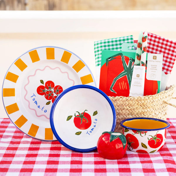 Talking Tables Tomato Taper Dinner Candles - 2 Pack