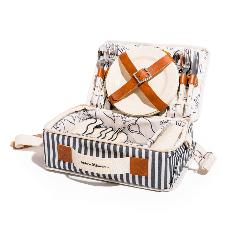 Business & Pleasure Picnic Set - Laurens Navy Stripe