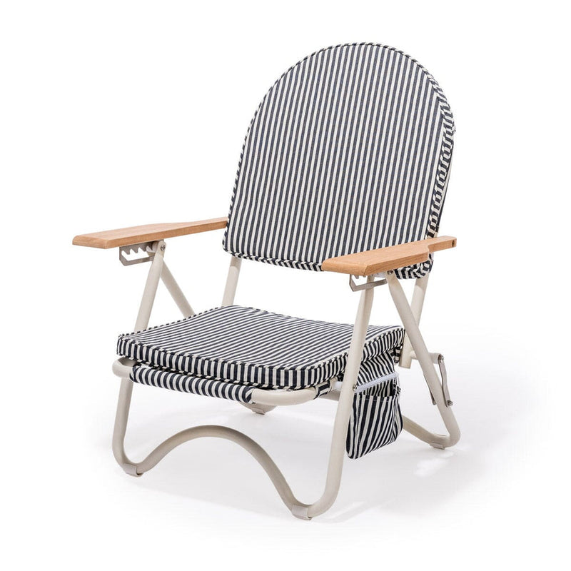 Business & Pleasure Pam Chair - Laurens Navy Stripe