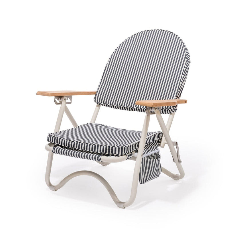 Business & Pleasure Pam Chair - Laurens Navy Stripe