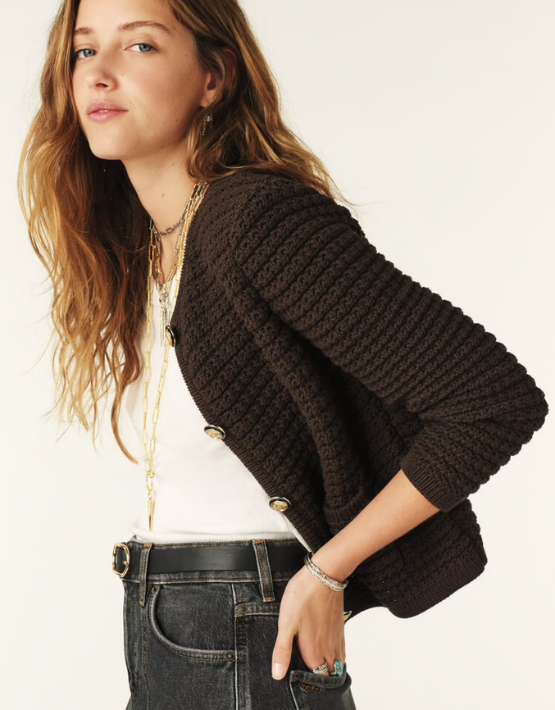 Ba&sh Cardigan Gaspard Chocolat