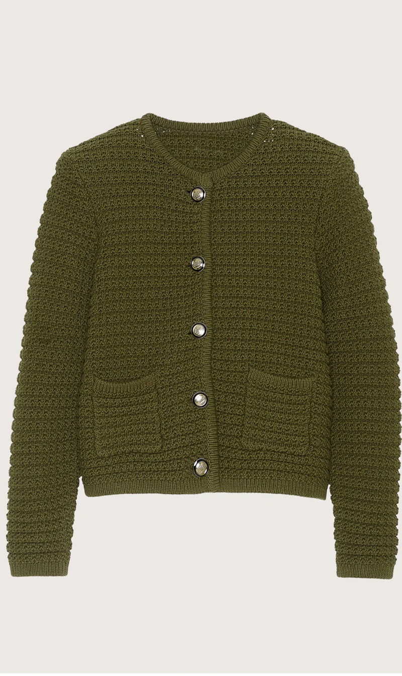 Ba&sh Cardigan Gaspard Kaki