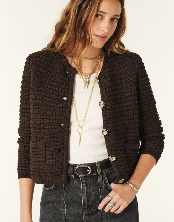 Ba&sh Cardigan Gaspard Chocolat