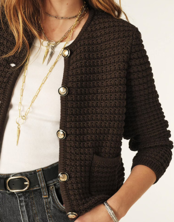 Ba&sh Cardigan Gaspard Chocolat