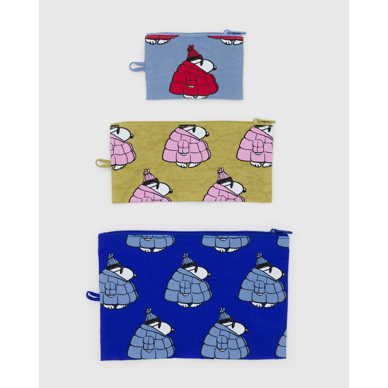 Baggu Flat Pouch Set - Puffer Snoopy