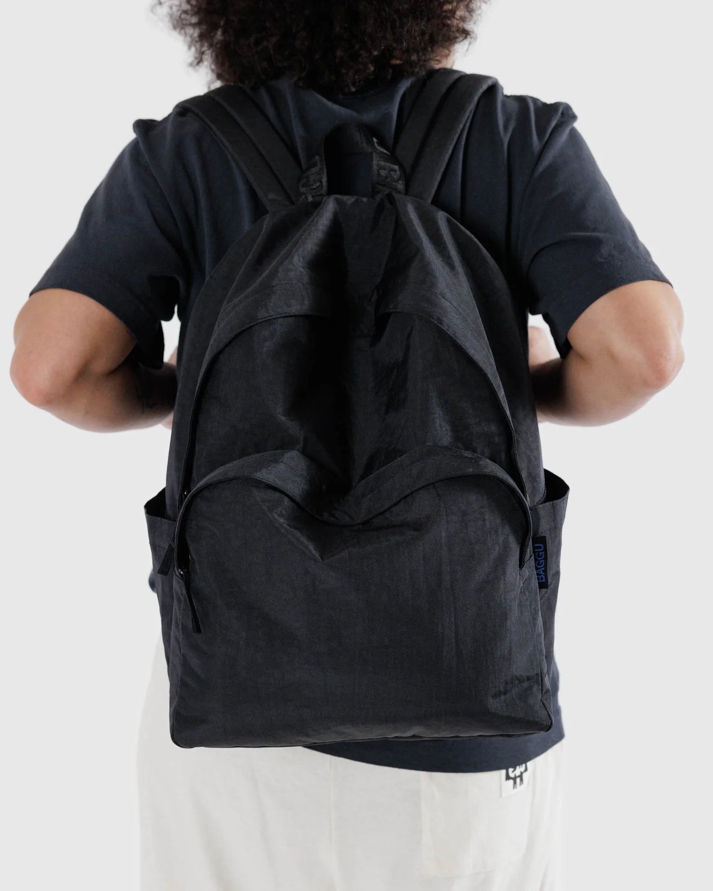 baggu black leather backpack Baggu Large Nylon Backpack