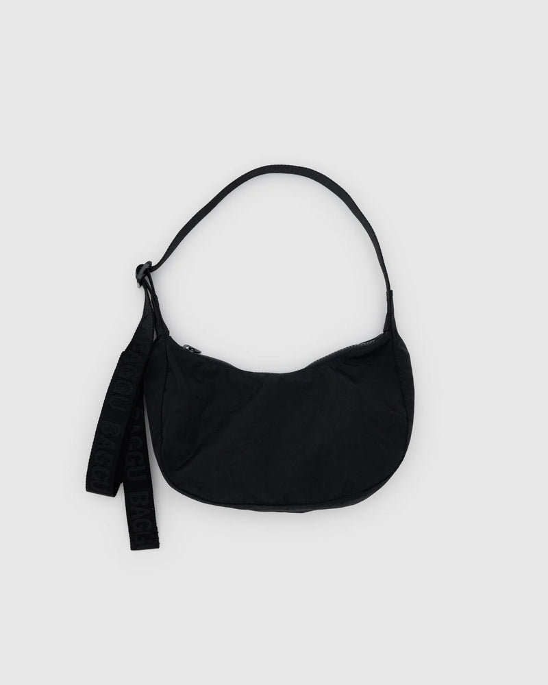 Baggu Small Nylon Crescent Bag - Black FA24