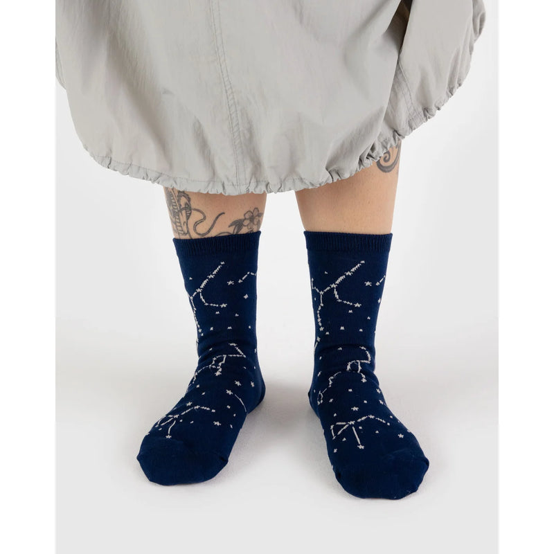 Baggu Crew Sock - Constellation Midnight