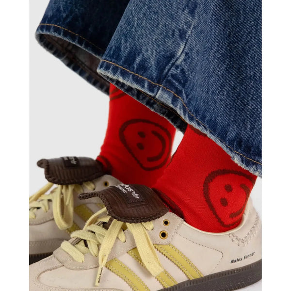 Baggu Crew Sock - Red Happy