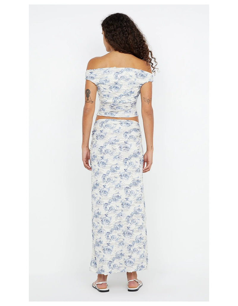 Bec + Bridge Riva Offshoulder Top Porcelain Rose