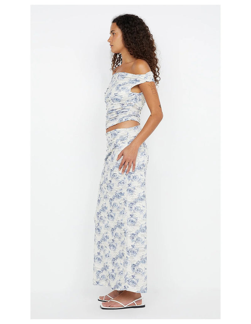 Bec + Bridge Riva Offshoulder Top Porcelain Rose