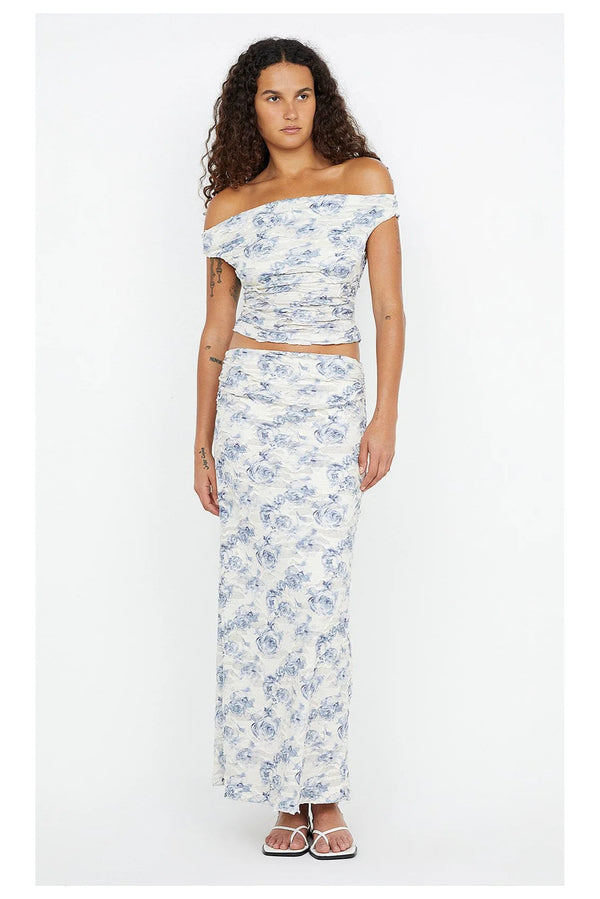 Bec + Bridge Riva Offshoulder Top Porcelain Rose