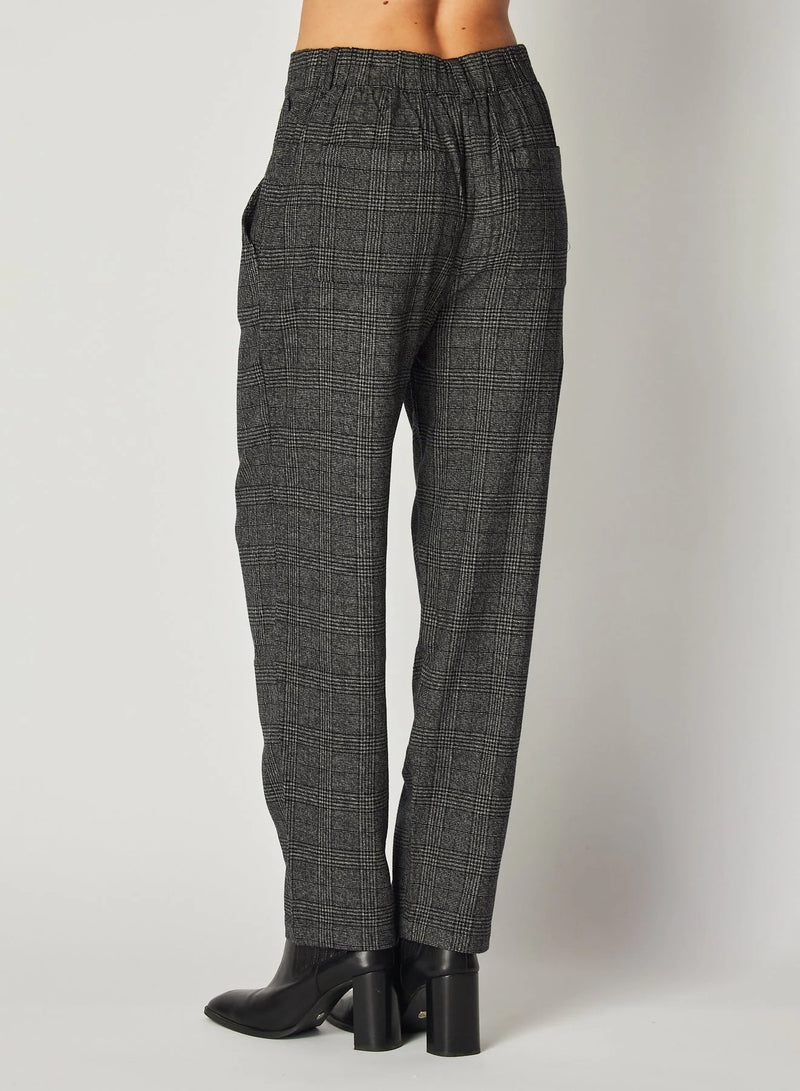 Bella Dahl Relaxed Pleat Front Trouser Glencheck Plaid