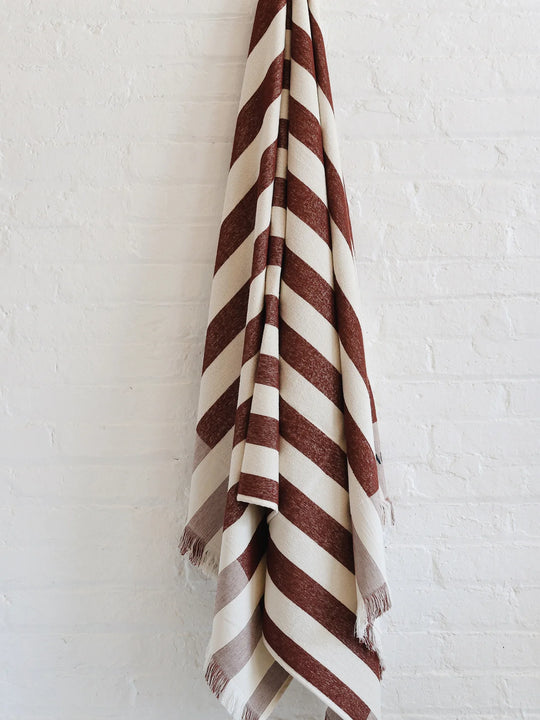 Bembien Plage Towel Brown Stripe
