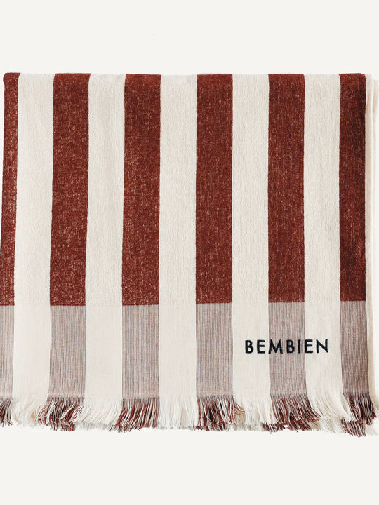 Bembien Plage Towel Brown Stripe