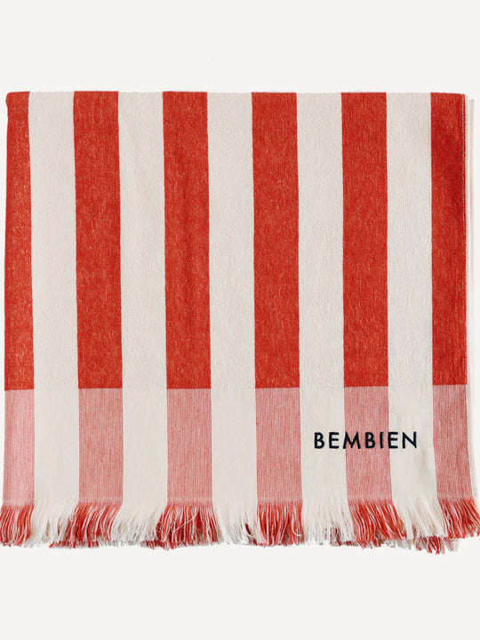 Bembien Plage Towel Red Stripe