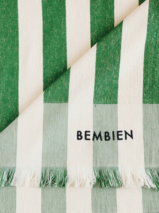 Bembien Plage Towel Green Stripe