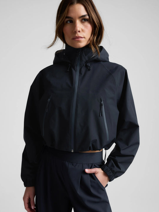 Beyond Yoga Cloudburst Adjustable Hooded Jacket Nocturnal Navy