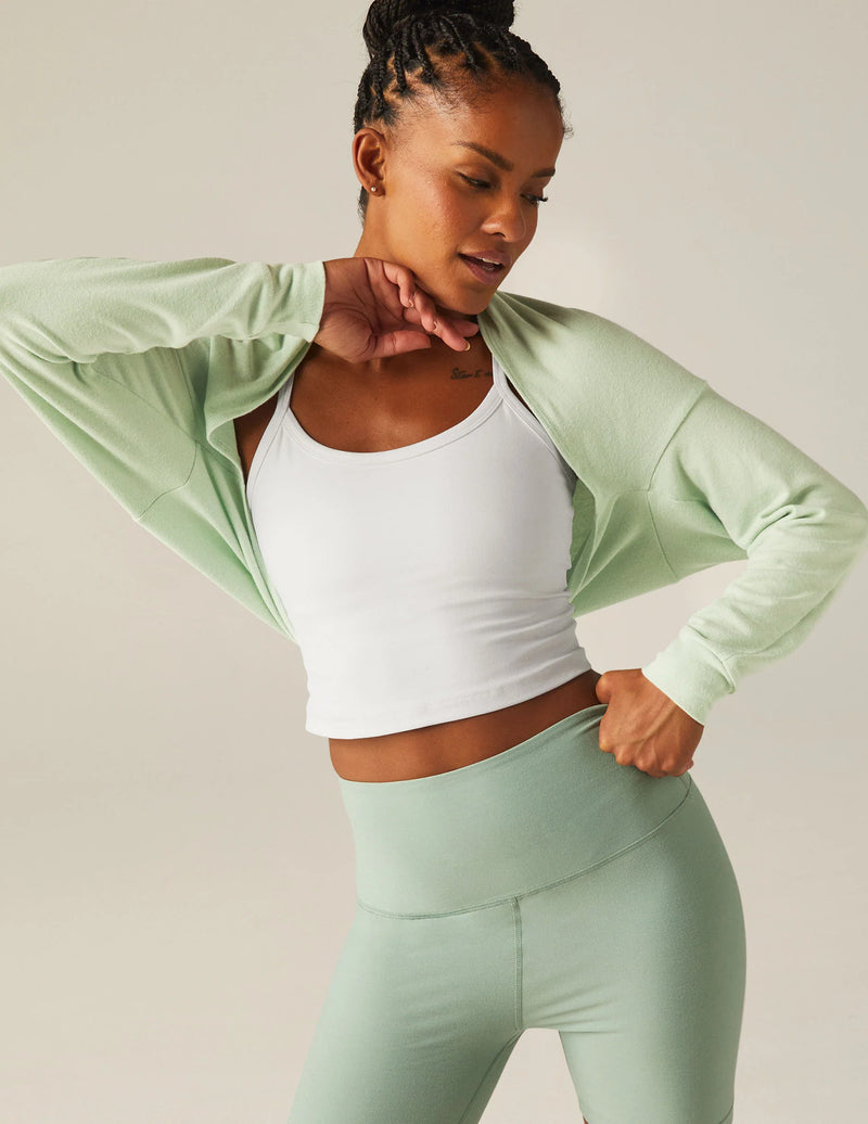 Beyond Yoga Duet 2-Way Converible Shrug Seafoam Mist