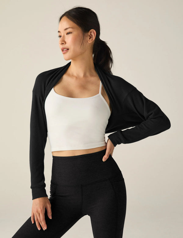 Beyond Yoga Duet 2-Way Convertible Shrug Black