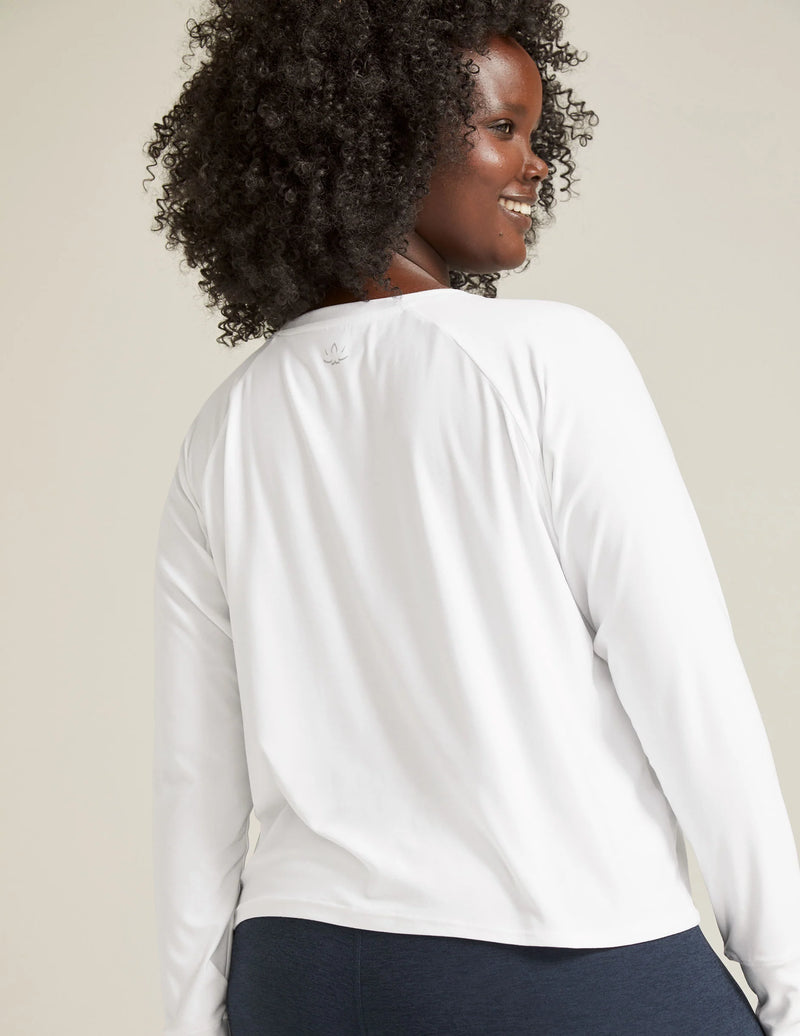Beyond Yoga Featherweight Daydreamer Pullover Cloud White