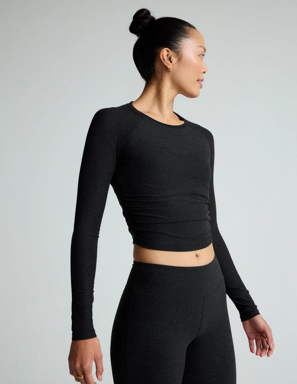 Beyond Yoga Featherweight Your Fit Long Sleeve Top Darkest Night