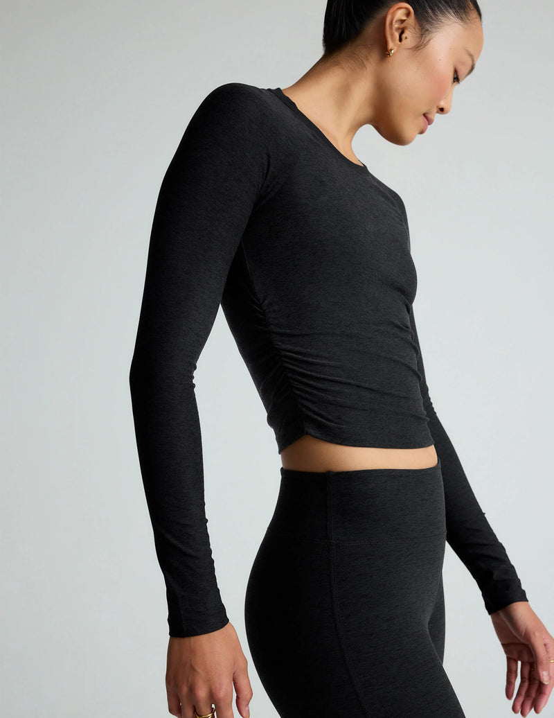 Beyond Yoga Featherweight Your Fit Long Sleeve Top Darkest Night