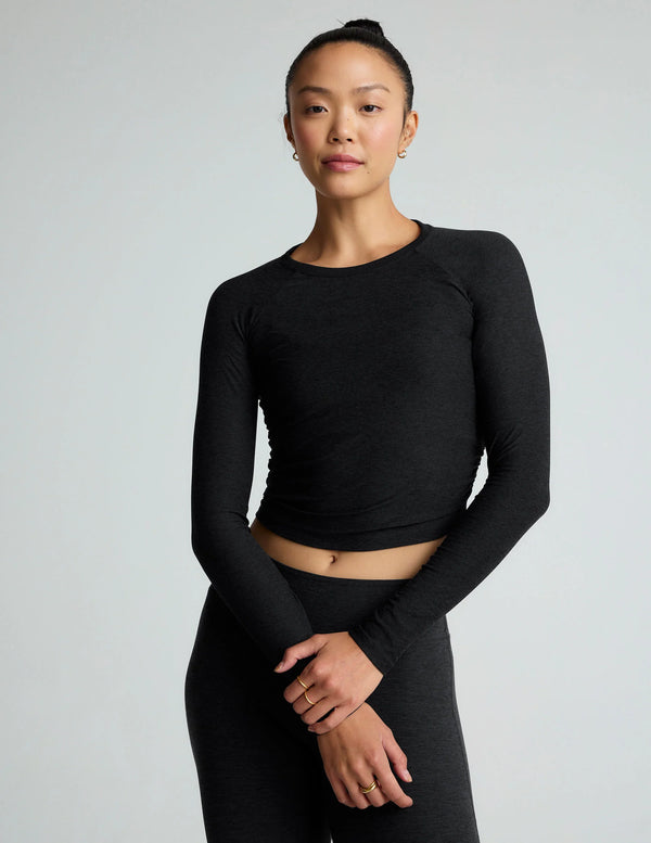 Beyond Yoga Featherweight Your Fit Long Sleeve Top Darkest Night